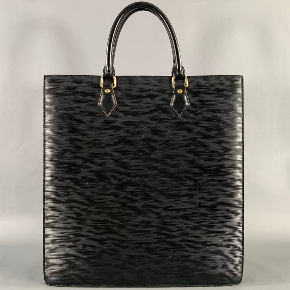 LOUIS VUITTON Black Waves Leather Tote Bags